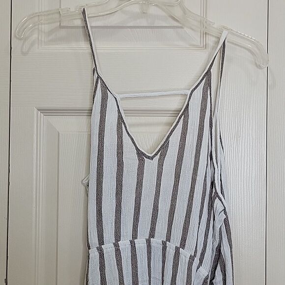 Unbranded Gray and White Gauze Beach Coverup Size Small - Picture 4 of 4
